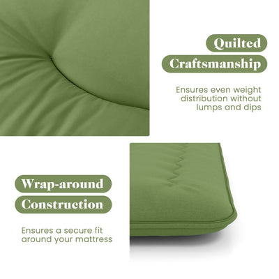 *Futon Mattress with Washable Cover and Carry Bag - Green - Twin Size