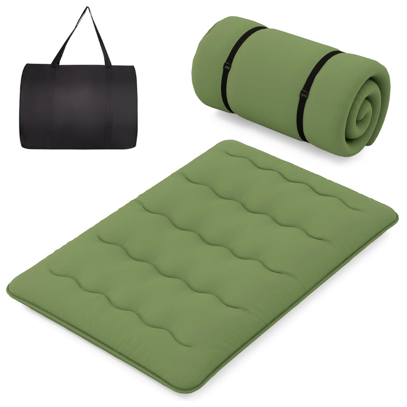 *Futon Mattress with Washable Cover and Carry Bag - Green - Full Size