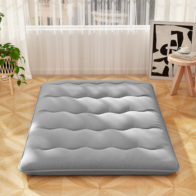 *Futon Mattress with Washable Cover and Carry Bag - Gray - Full Size