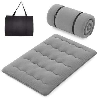 *Futon Mattress with Washable Cover and Carry Bag - Gray - Full Size