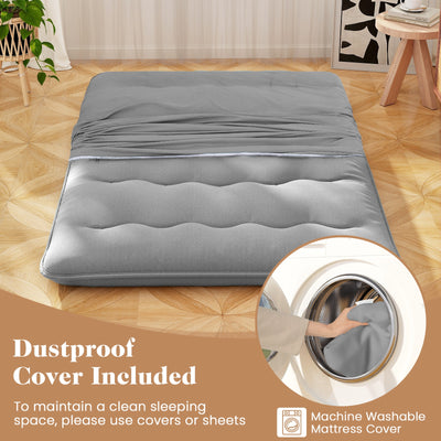 *Futon Mattress with Washable Cover and Carry Bag - Gray - Full Size