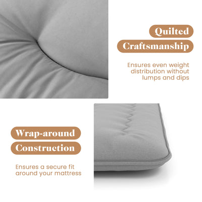 *Futon Mattress with Washable Cover and Carry Bag - Gray - Full Size
