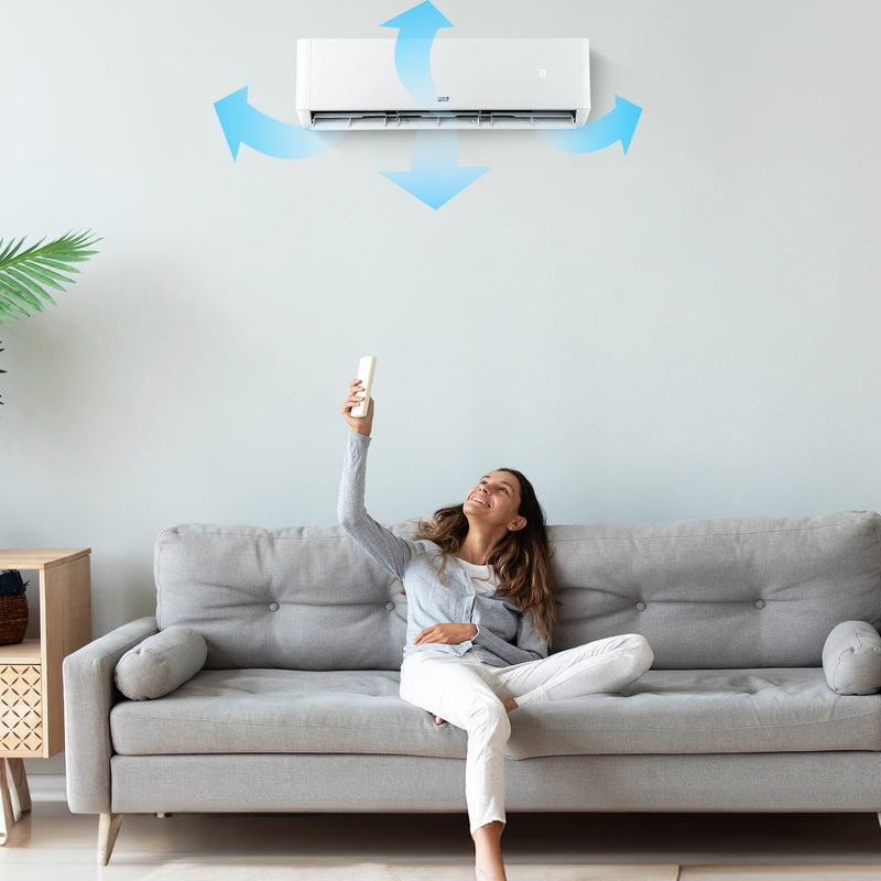 *36000 BTU 2 Zone 21.5 SEER2 Mini Split AC with Heat Pump Energy Star Certified - 18K + 18K