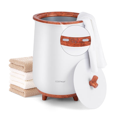 *23L Large Luxury Bucket-Style Towel Warmer with Fragrant Disc Holder - Coffee