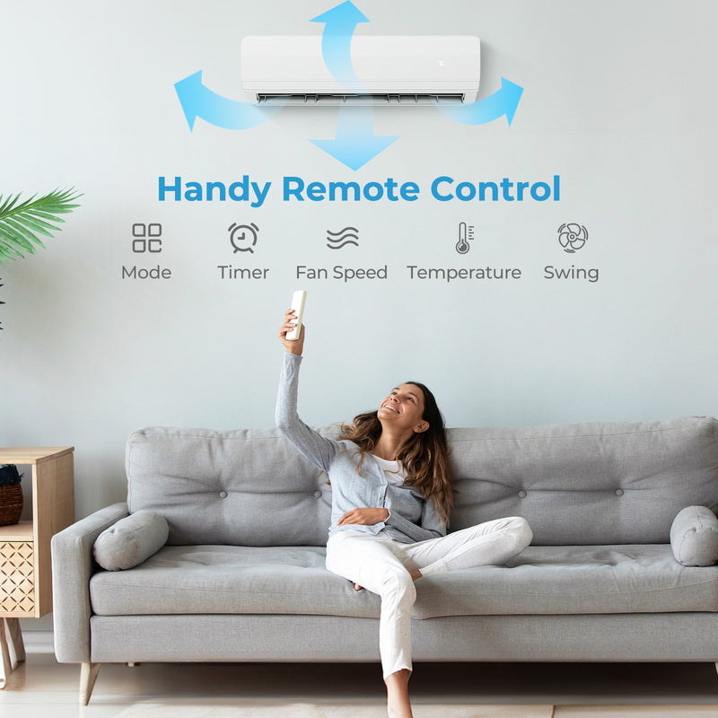 *18000 BTU 2 Zone 20 SEER2 Mini Split AC with Heat Pump - 12K + 12K