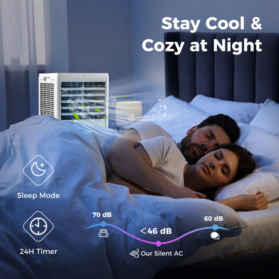 *4-in-1 8000 BTU Portable Air Conditioner with Fan and Dehumidifier