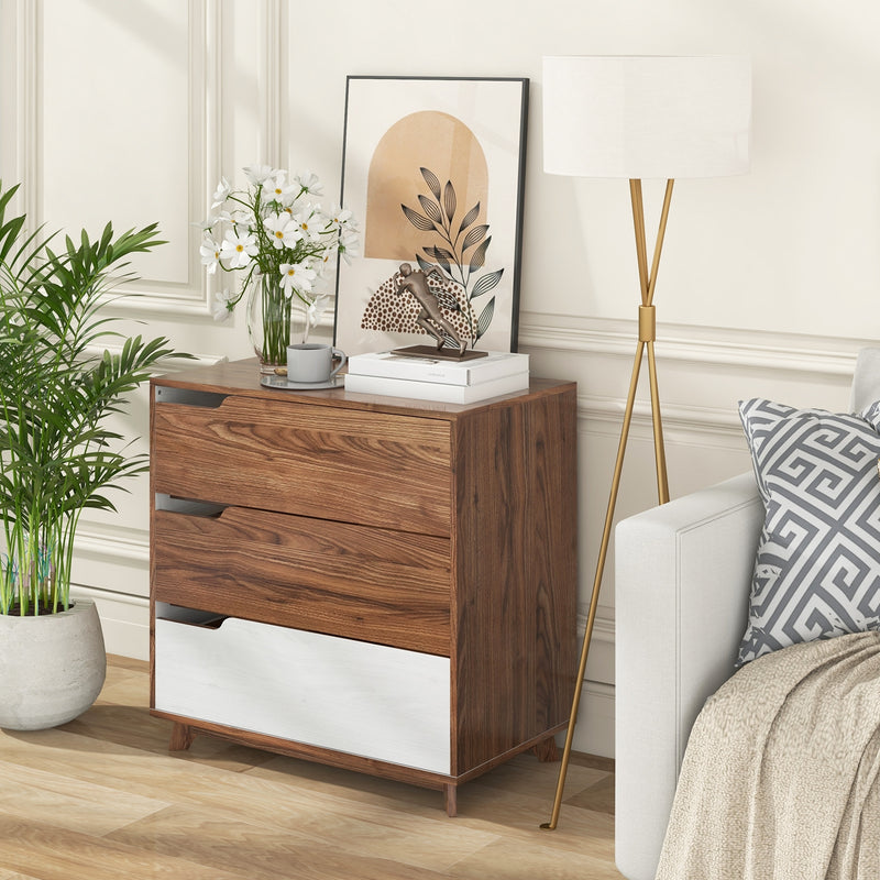 Rustic Farmhouse Wooden Storage Dresser for Bedroom Living Room-Brown