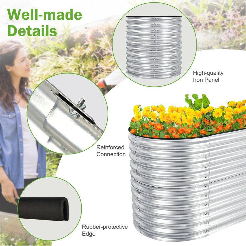 Raised Garden Bed with Open Base for Growing Vegetables