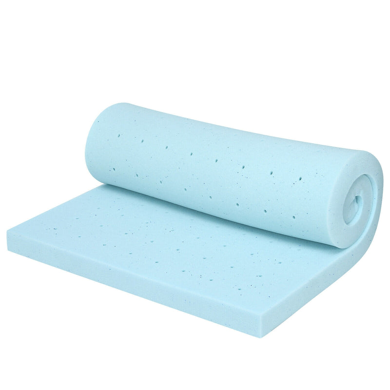 4 Inch Gel Injection Memory Foam Mattress Top Ventilated Mattress Double Bed-Twin Size
