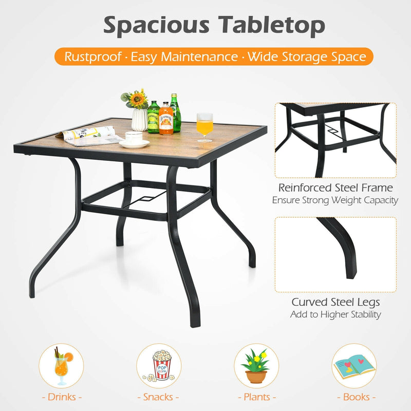 5-Piece Outdoor Patio Dining Set with Soft Cushions