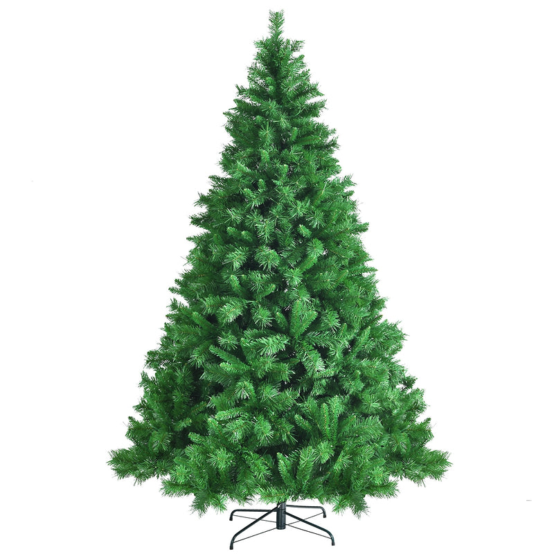 Pre-Lit Hinged Lifelike Lush Artificial Christmas Tree with PVC Tips-7&