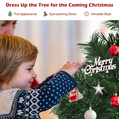 6 Feet PVC Hinged Artificial Christmas Tree with Metal Stand