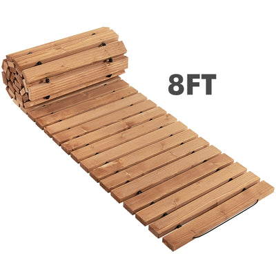 8 Feet Roll-out Weather-Resistant Patio Hardwood Pathway-17 Inch
