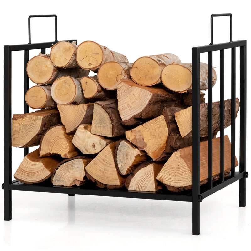 Decorative Steel Firewood Log Holder with Handle
