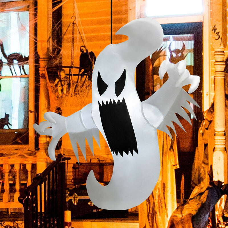 Inflatable Halloween Hanging Ghost Decoration with Built-in LED Lights