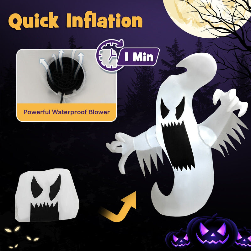 Inflatable Halloween Hanging Ghost Decoration with Built-in LED Lights