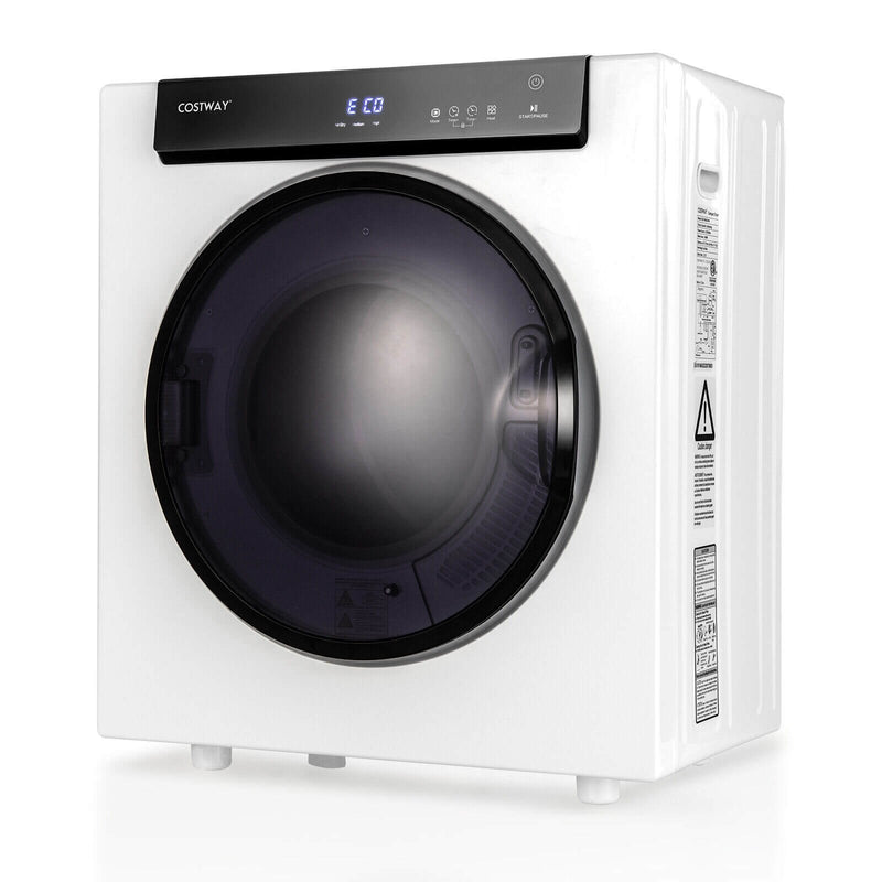 2.6 Cu.ft Compact Clothes Dryer with Touch Panel and 2 Modes-White
