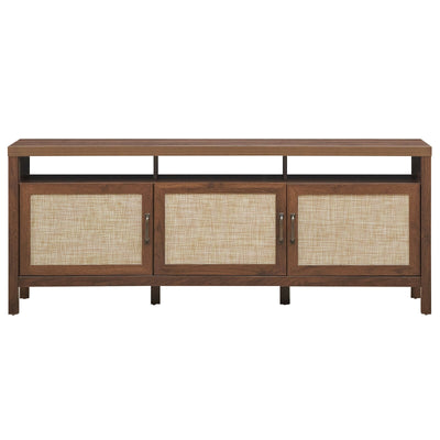 Universal TV Stand Entertainment Media Center for TV's up to 65 Inch-Walnut