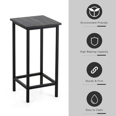 Set of 4 Bar Stools 24 Inch Counter Height Backless