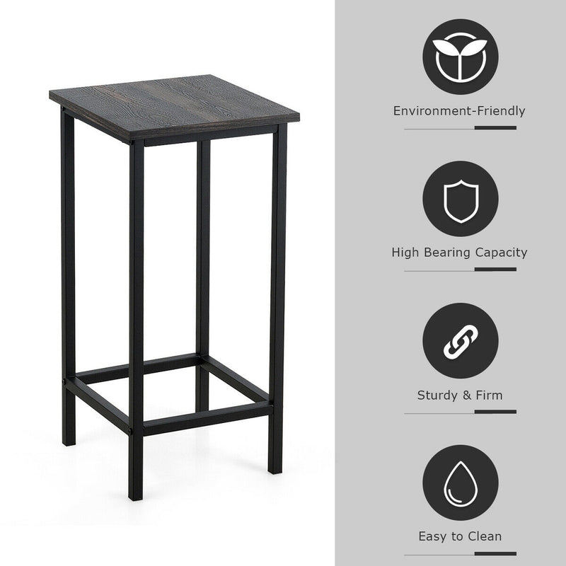 Set of 4 Bar Stools 24 Inch Counter Height Backless