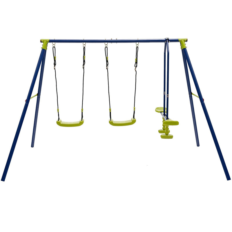 *440 Pounds Kids Swing Set with Two Swings and One Glider