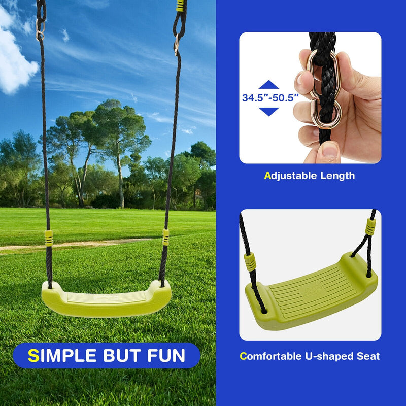 *440 Pounds Kids Swing Set with Two Swings and One Glider
