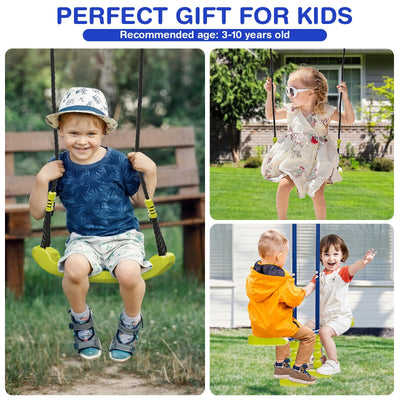 *440 Pounds Kids Swing Set with Two Swings and One Glider