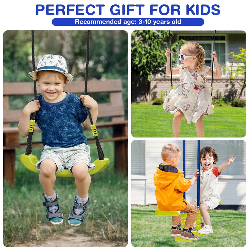 *440 Pounds Kids Swing Set with Two Swings and One Glider