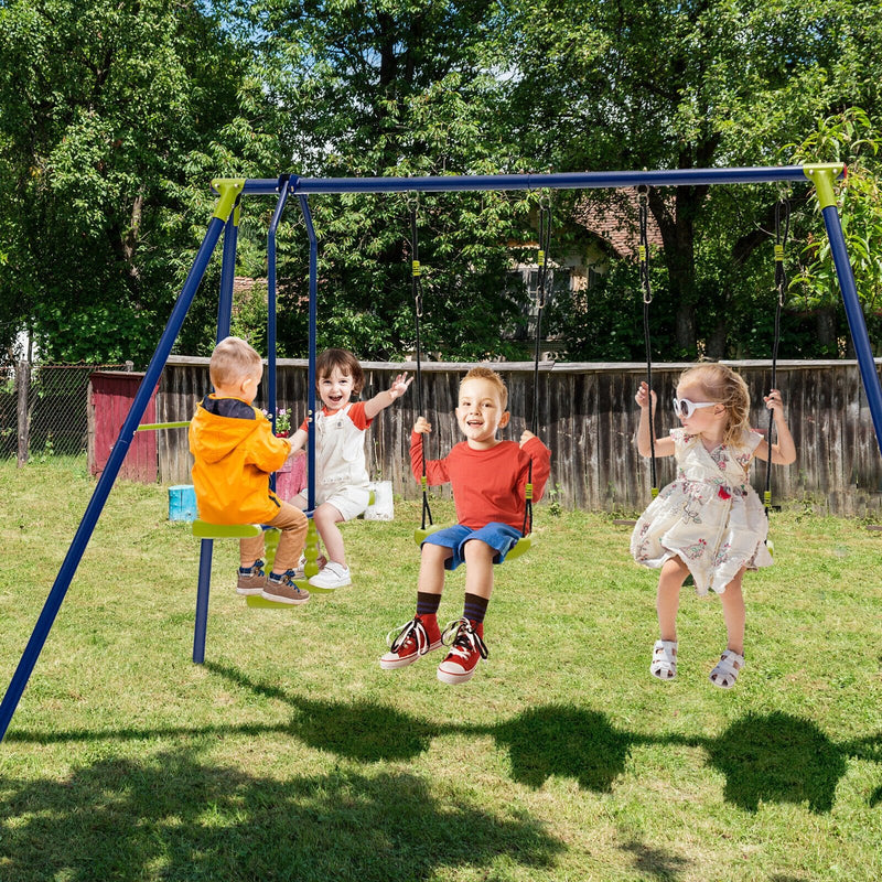 *440 Pounds Kids Swing Set with Two Swings and One Glider