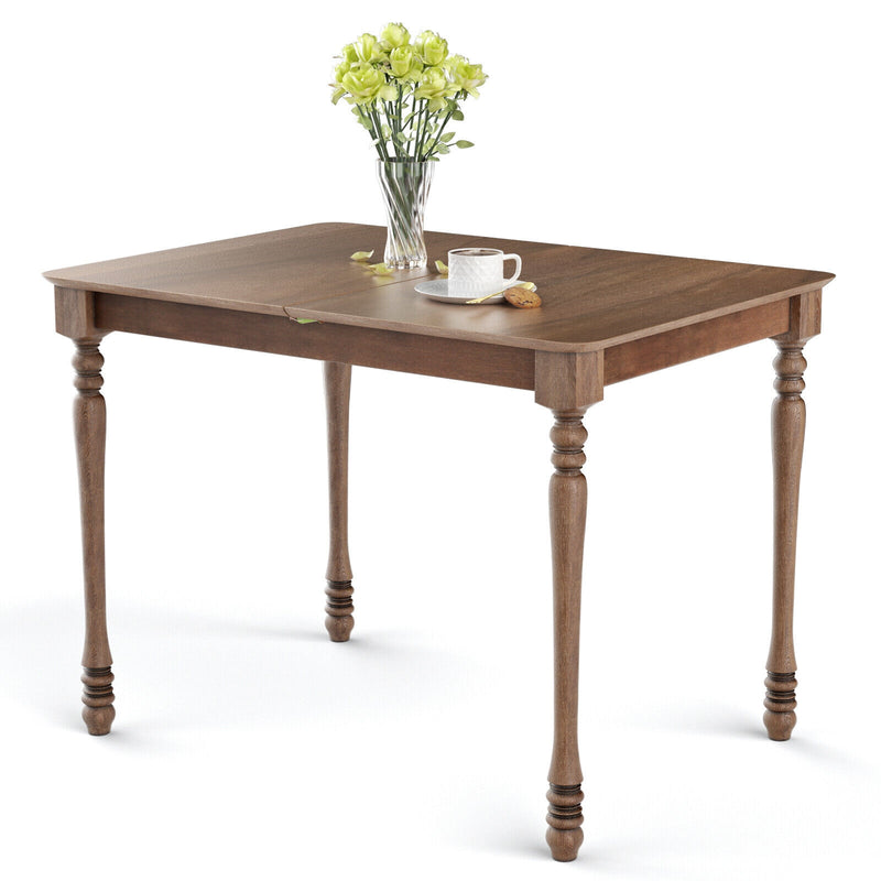 Rectangle Extension Dining Table with Hardwood Structure