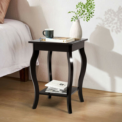 Accent Sofa End Side Table-Brown