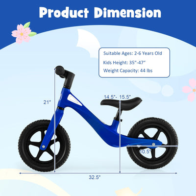 backordered - *Kids Balance Bike with Rotatable Handlebar for 2-6 Years Old - Blue