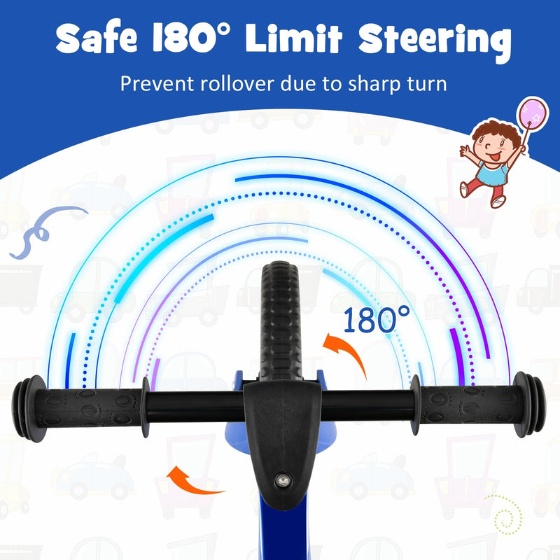 backordered - *Kids Balance Bike with Rotatable Handlebar for 2-6 Years Old - Blue