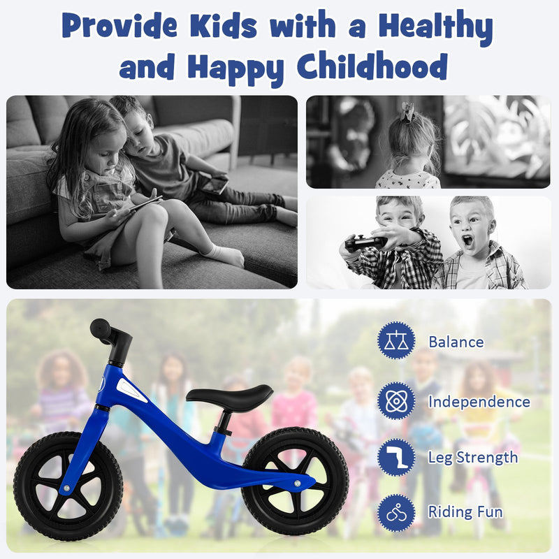 backordered - *Kids Balance Bike with Rotatable Handlebar for 2-6 Years Old - Blue