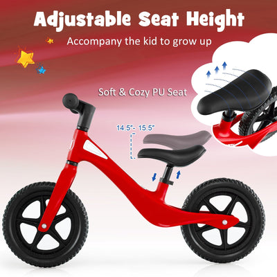 backordered - *Kids Balance Bike with Rotatable Handlebar for 2-6 Years Old - Red
