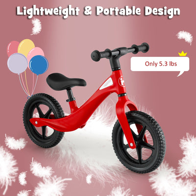 backordered - *Kids Balance Bike with Rotatable Handlebar for 2-6 Years Old - Red