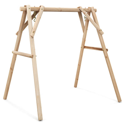 *Heavy Duty Wooden Swing Frame with Reinforced Bars