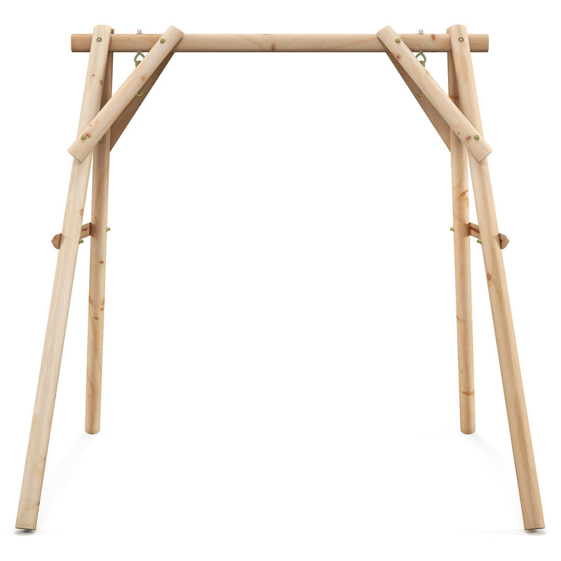 *Heavy Duty Wooden Swing Frame with Reinforced Bars