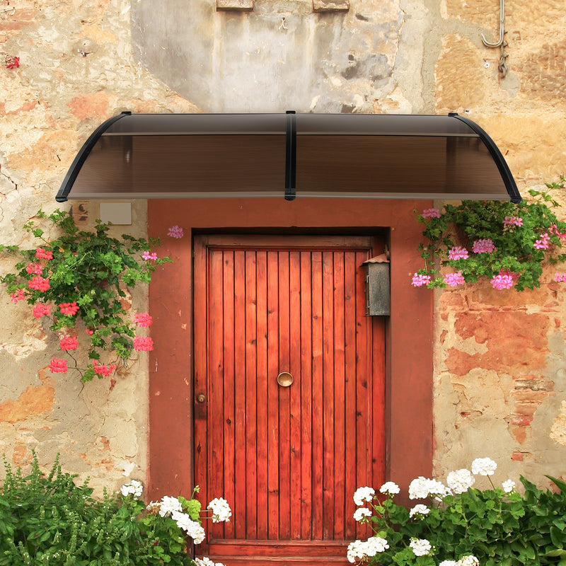 *Outdoor Front Door Patio Overhang Awning for Sunlight Rain Snow Wind Protection - 80 x 40 Inch
