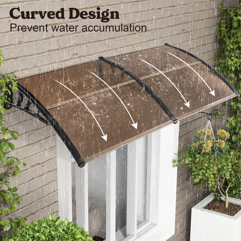 *Outdoor Front Door Patio Overhang Awning for Sunlight Rain Snow Wind Protection - 80 x 40 Inch