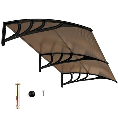 *Outdoor Front Door Patio Overhang Awning for Sunlight Rain Snow Wind Protection - 80 x 40 Inch