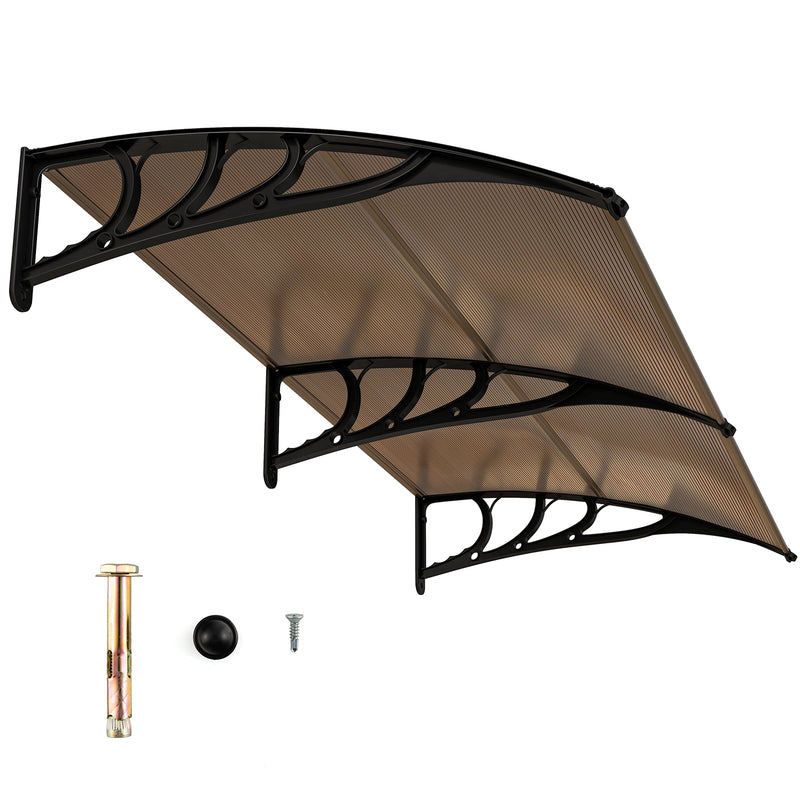 *Outdoor Front Door Patio Overhang Awning for Sunlight Rain Snow Wind Protection - 80 x 40 Inch