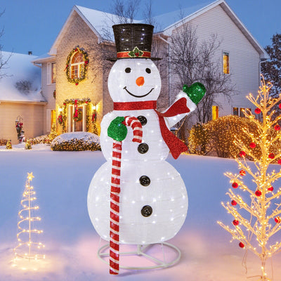 5 Feet Pop-up Christmas Snowman with 180 LED Lights