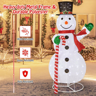 5 Feet Pop-up Christmas Snowman with 180 LED Lights