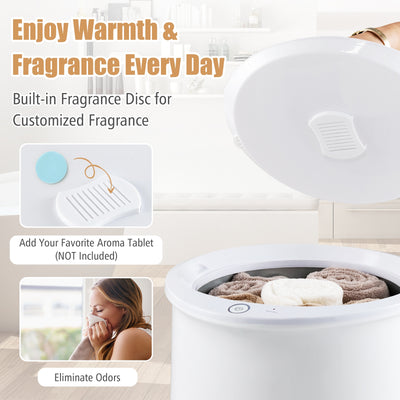 20L Hot Towel Bucket with 1-Minute Quick Heating and 60-Minute Auto Shut off-White