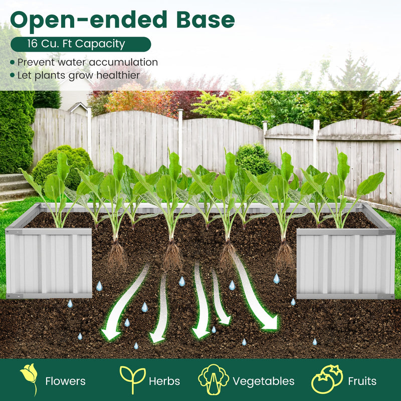 *Galvanized Raised Garden Bed with Greenhouse Cover