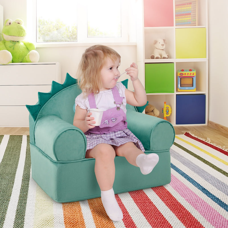 *Original Kids Sofa with Armrest and Thick Cushion - Green