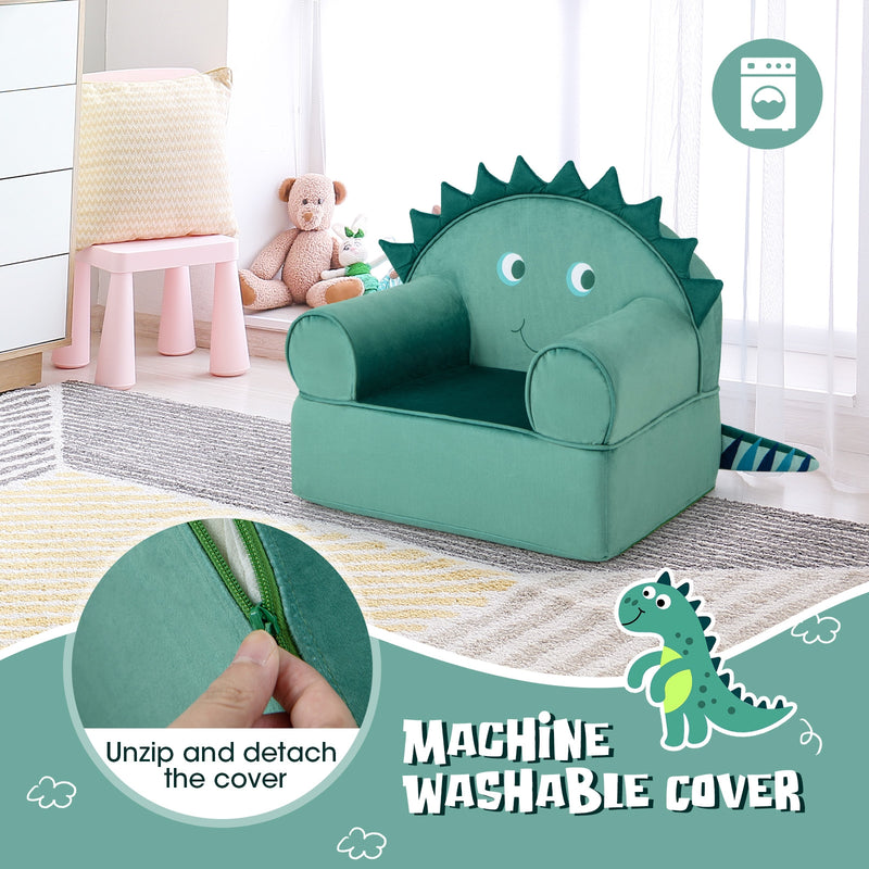 *Original Kids Sofa with Armrest and Thick Cushion - Green