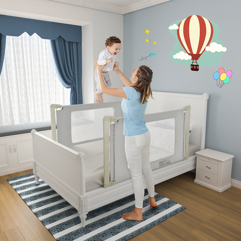 *Bed Rail Guard for Toddlers Kid with Adjustable Height and Safety Lock - 59 inch