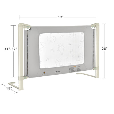 *Bed Rail Guard for Toddlers Kid with Adjustable Height and Safety Lock - 59 inch
